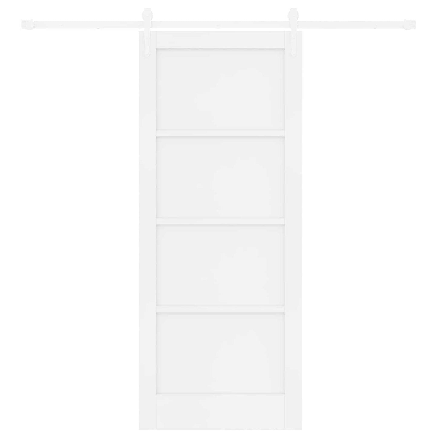 Schiebetür ORKDAL Weiß 83 x 202 cm Massives Kiefernholz