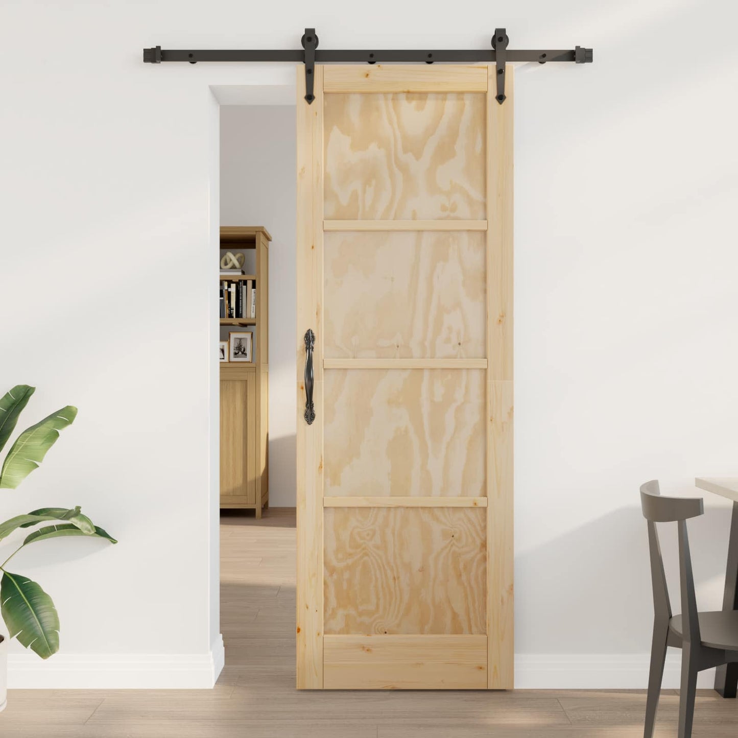 Schiebetür ORKDAL Natur 73,5 x 211 cm Massives Kiefernholz