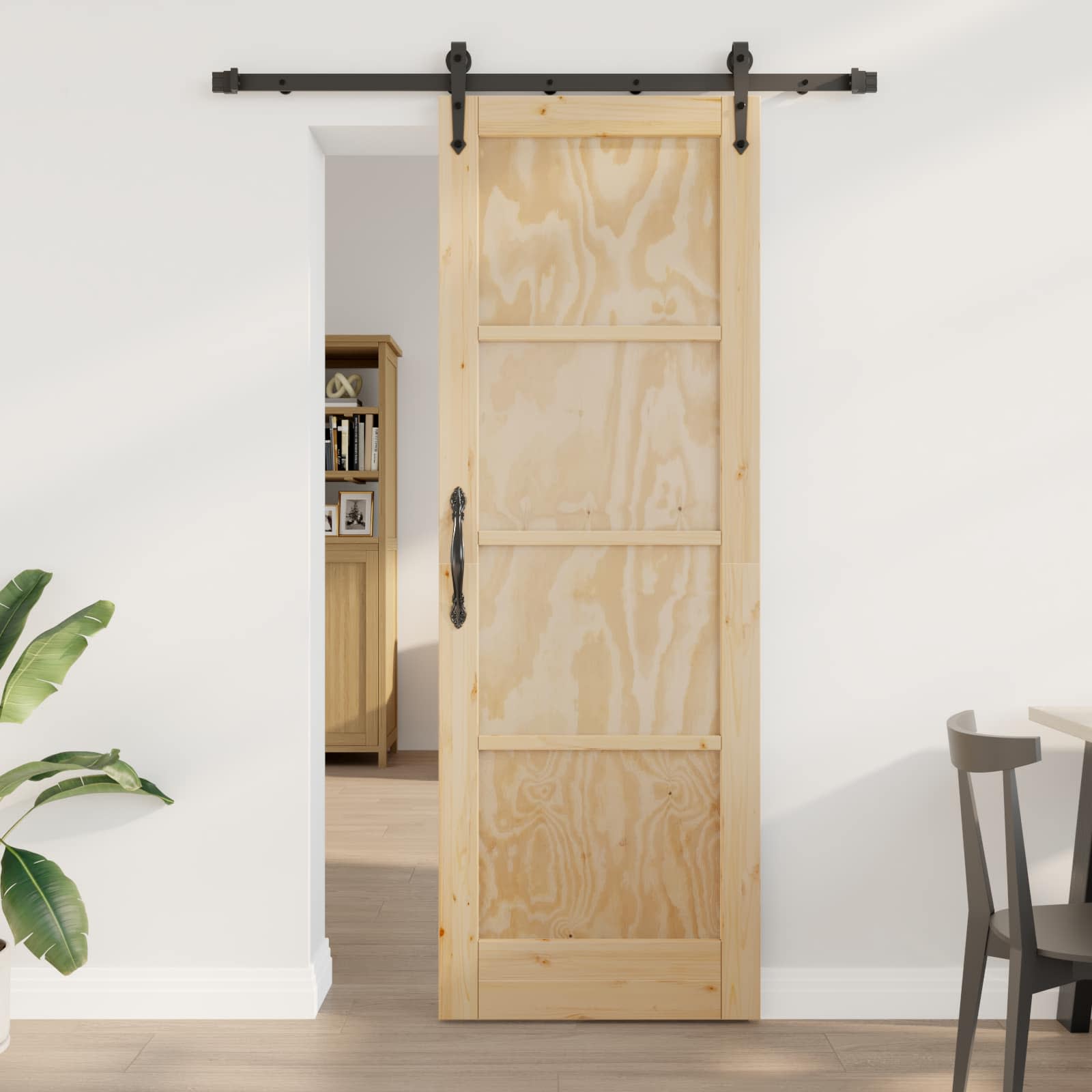 Schiebetür ORKDAL Natur 73,5 x 211 cm Massives Kiefernholz