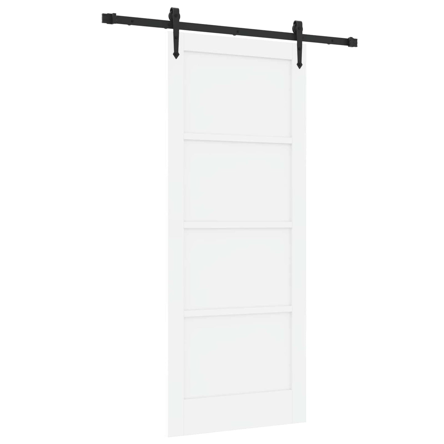 Schiebetür ORKDAL Weiß 83 x 202 cm Massives Kiefernholz