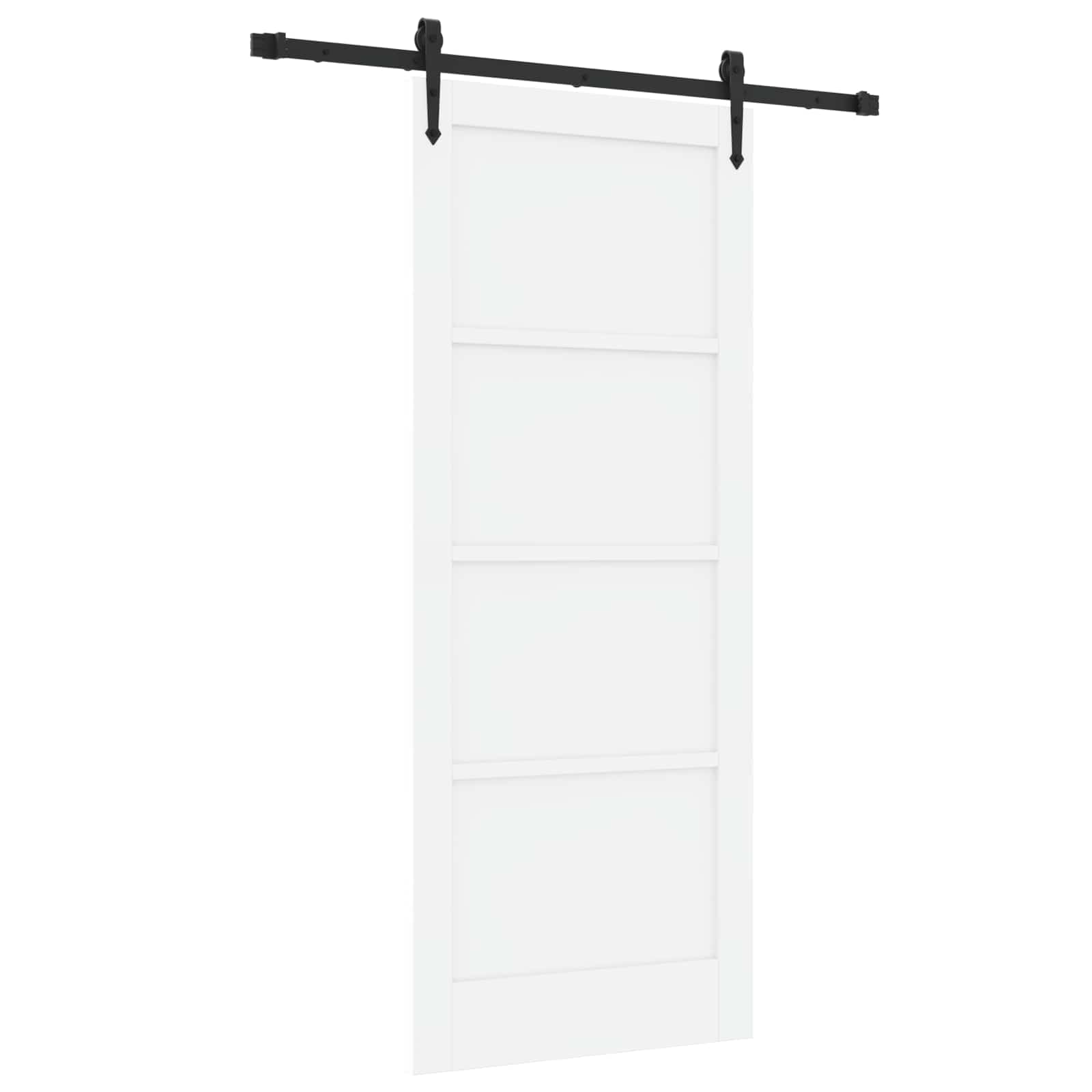 Schiebetür ORKDAL Weiß 83 x 202 cm Massives Kiefernholz