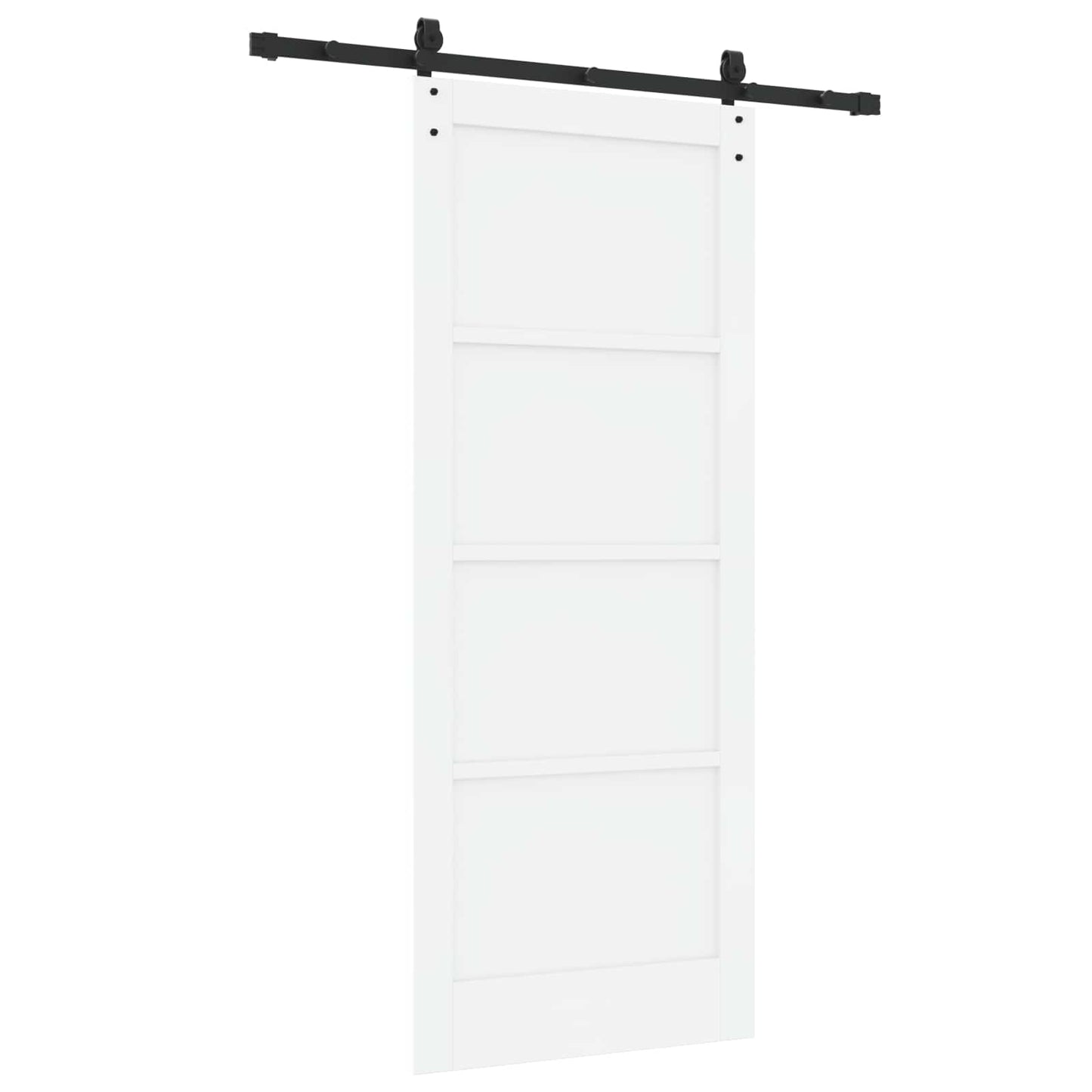 Schiebetür ORKDAL Weiß 83 x 202 cm Massives Kiefernholz