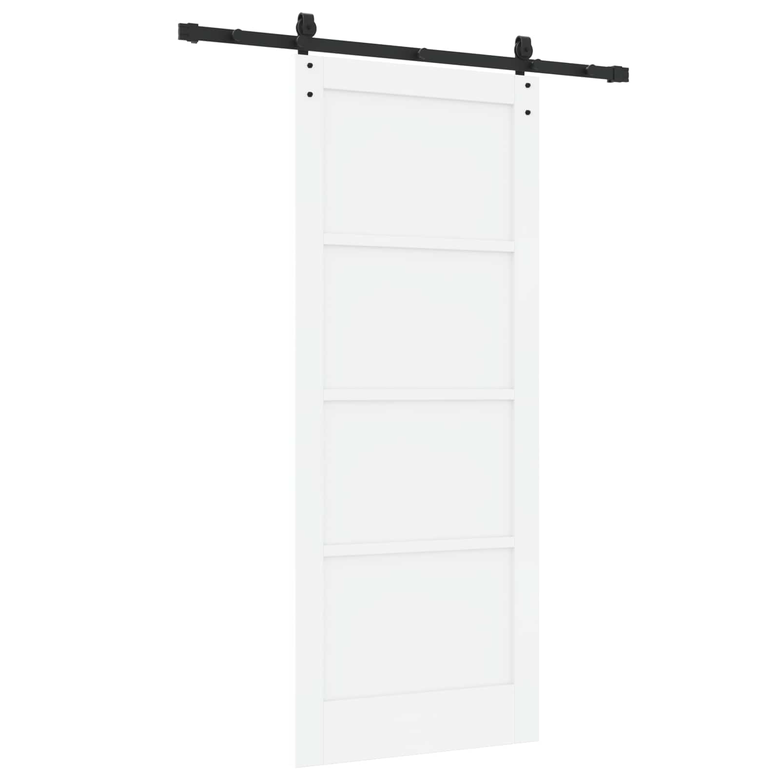 Schiebetür ORKDAL Weiß 83 x 202 cm Massives Kiefernholz
