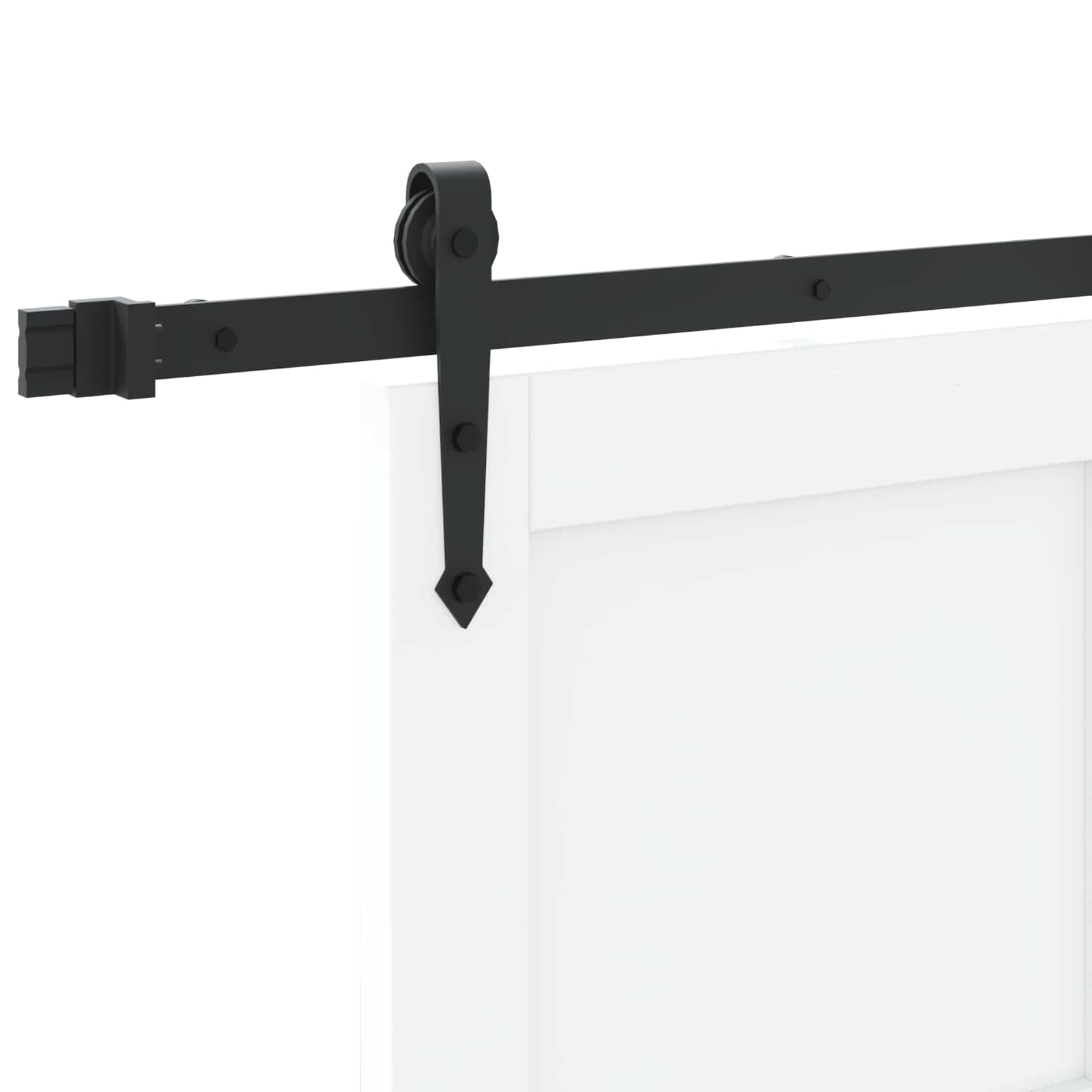 Schiebetür ORKDAL Weiß 83 x 202 cm Massives Kiefernholz