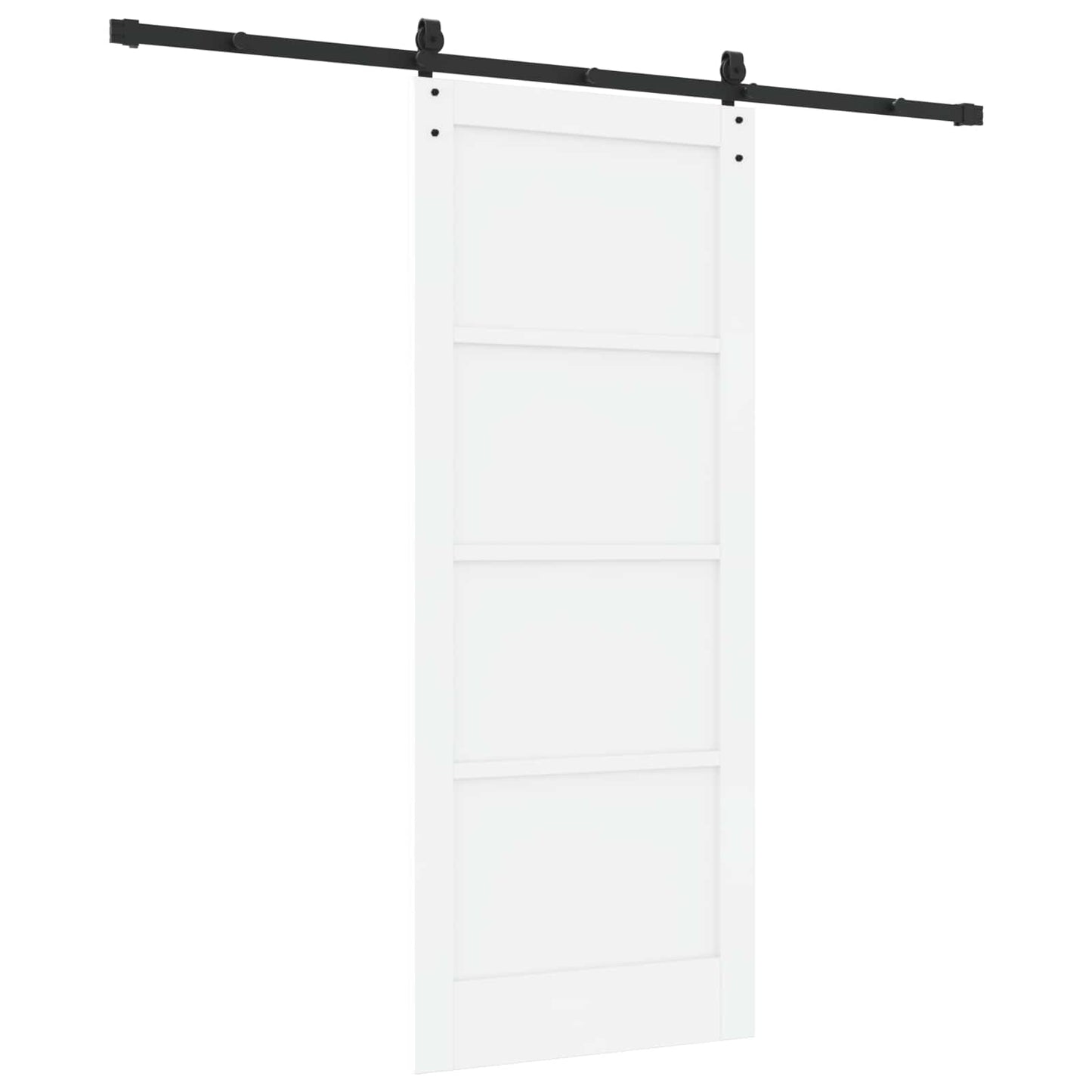 Schiebetür ORKDAL Weiß 83 x 202 cm Massives Kiefernholz