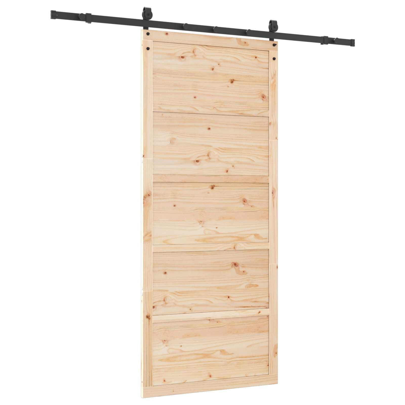 Schiebetür Natur 90 x 208 cm Massives Kiefernholz