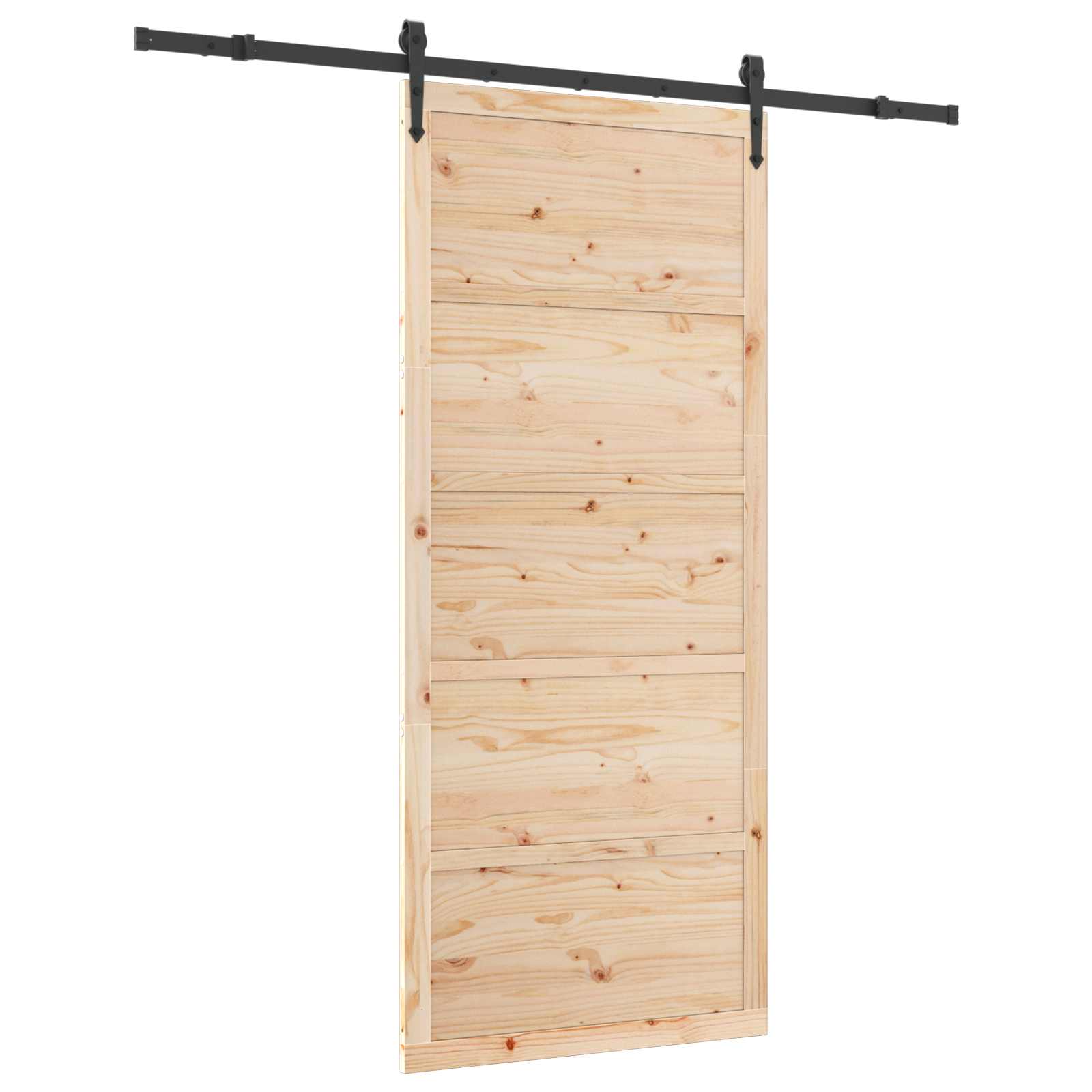 Schiebetür Natur 100 x 208 cm Massives Kiefernholz