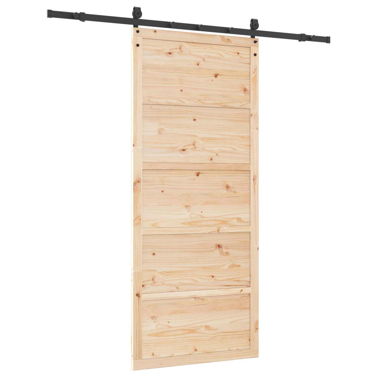 Schiebetür Natur 100 x 208 cm Massives Kiefernholz