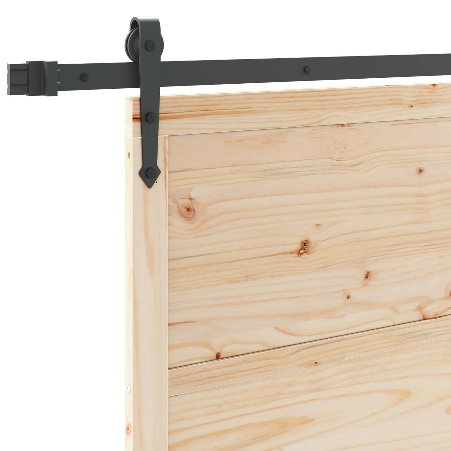Schiebetür Natur 90 x 208 cm Massives Kiefernholz