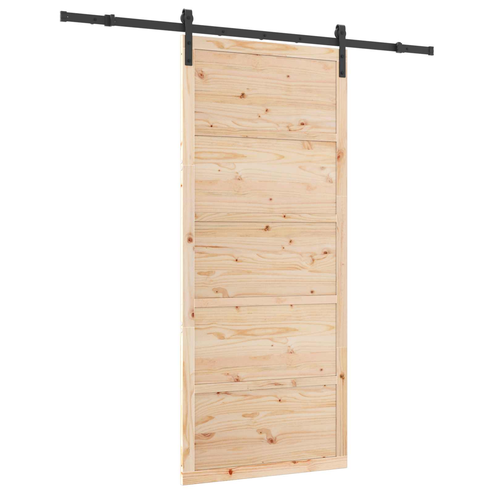 Schiebetür Natur 90 x 208 cm Massives Kiefernholz