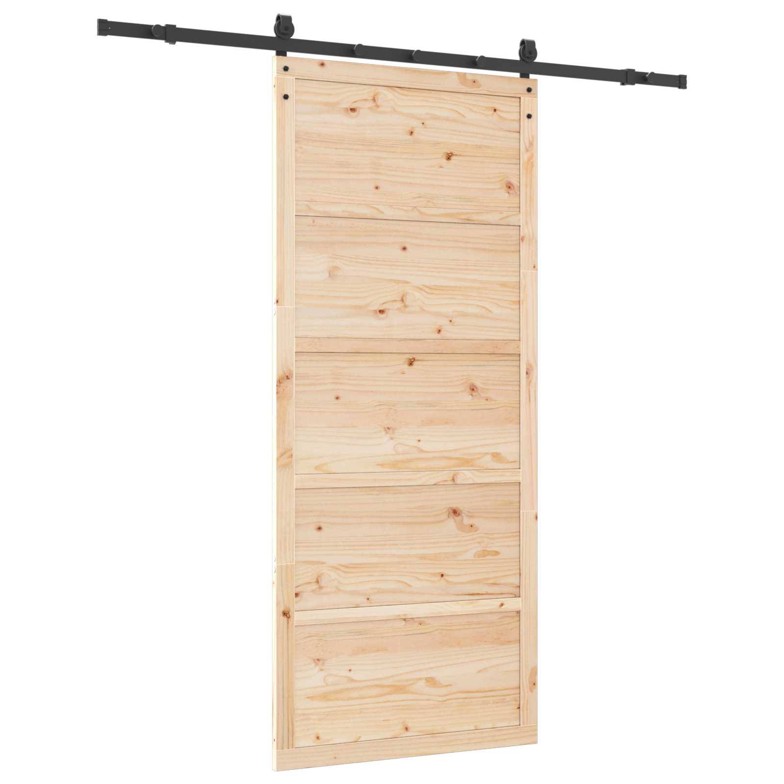 Schiebetür Natur 90 x 208 cm Massives Kiefernholz