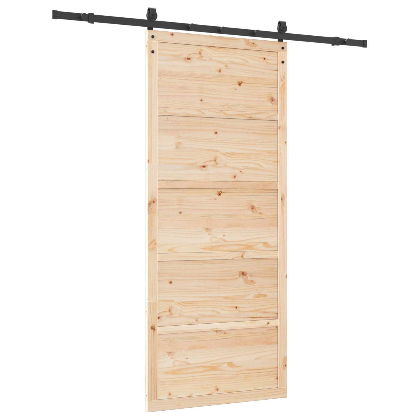 Schiebetür Natur 100 x 208 cm Massives Kiefernholz