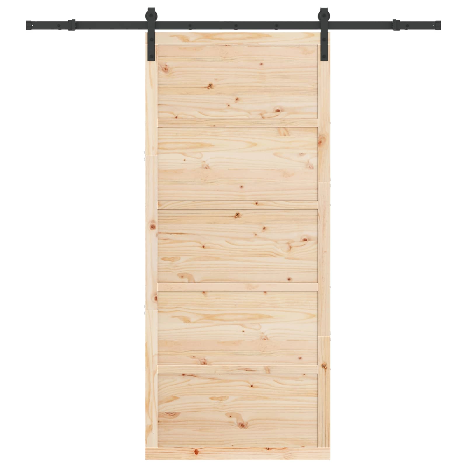 Schiebetür Natur 90 x 208 cm Massives Kiefernholz