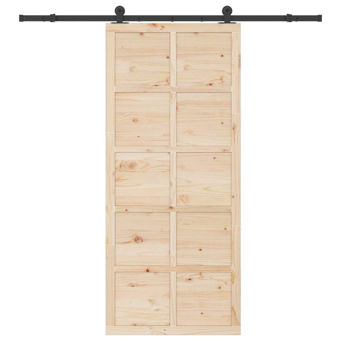 Schiebetür Natur 80 x 208 cm Massives Kiefernholz