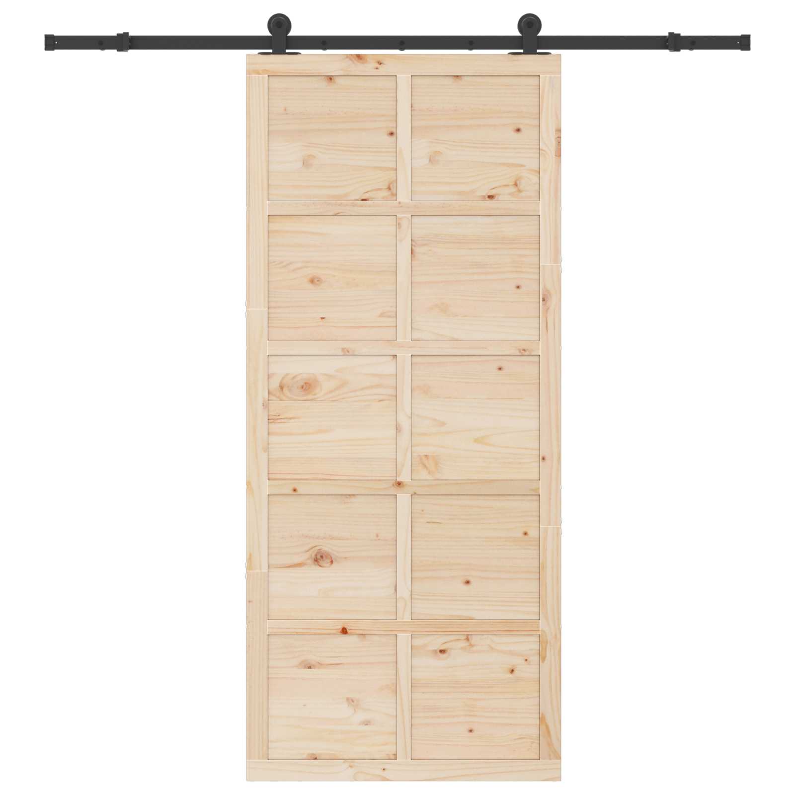 Schiebetür Natur 80 x 208 cm Massives Kiefernholz