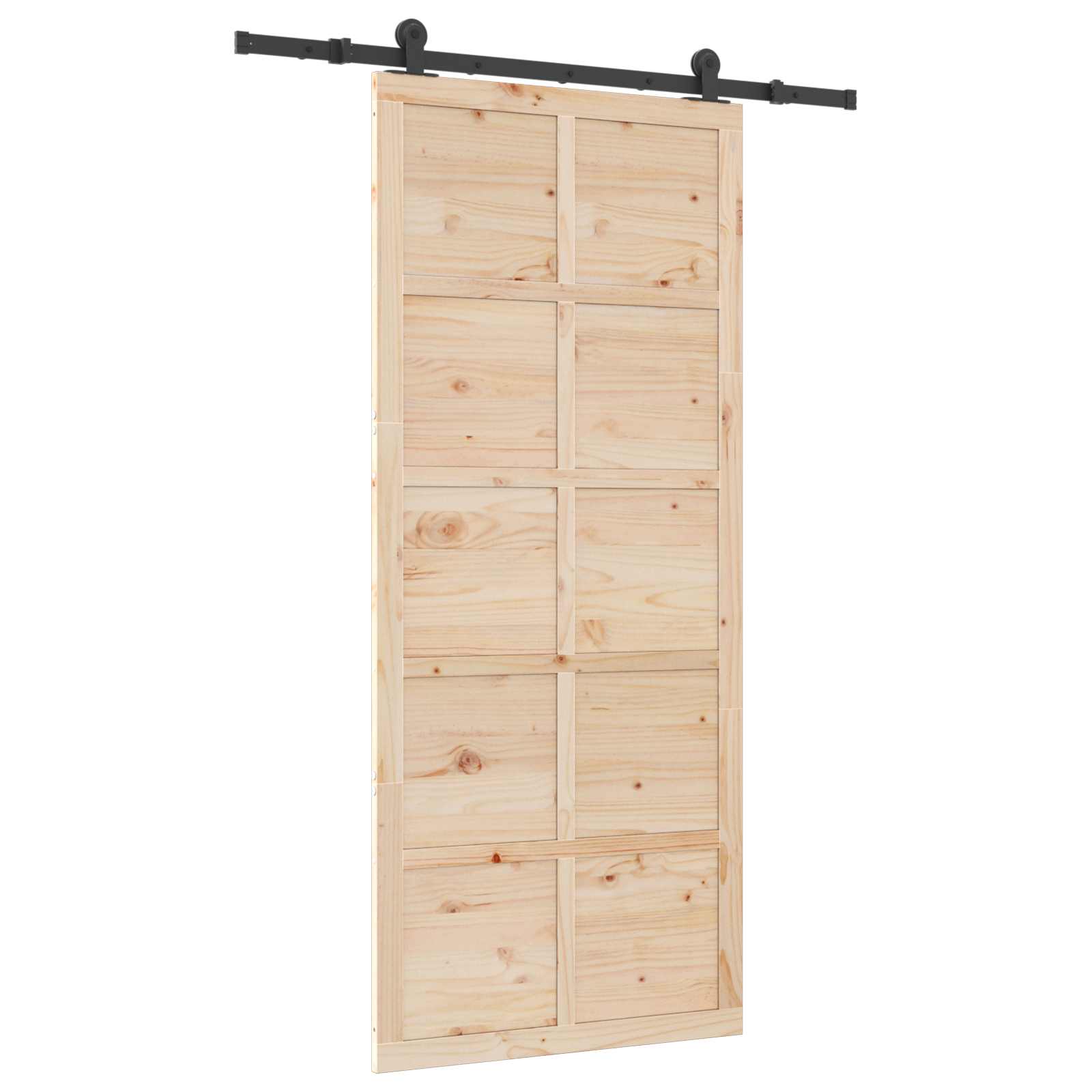 Schiebetür Natur 80 x 208 cm Massives Kiefernholz