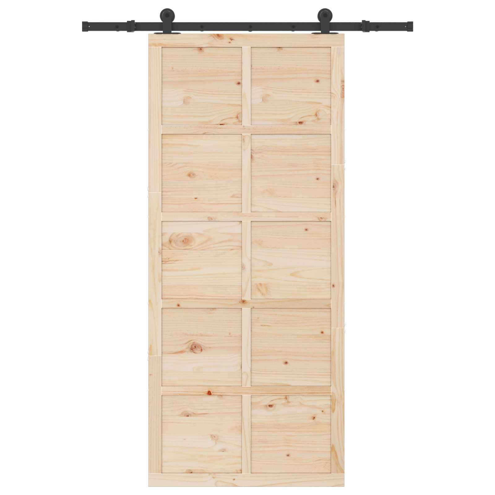 Schiebetür Natur 80 x 208 cm Massives Kiefernholz