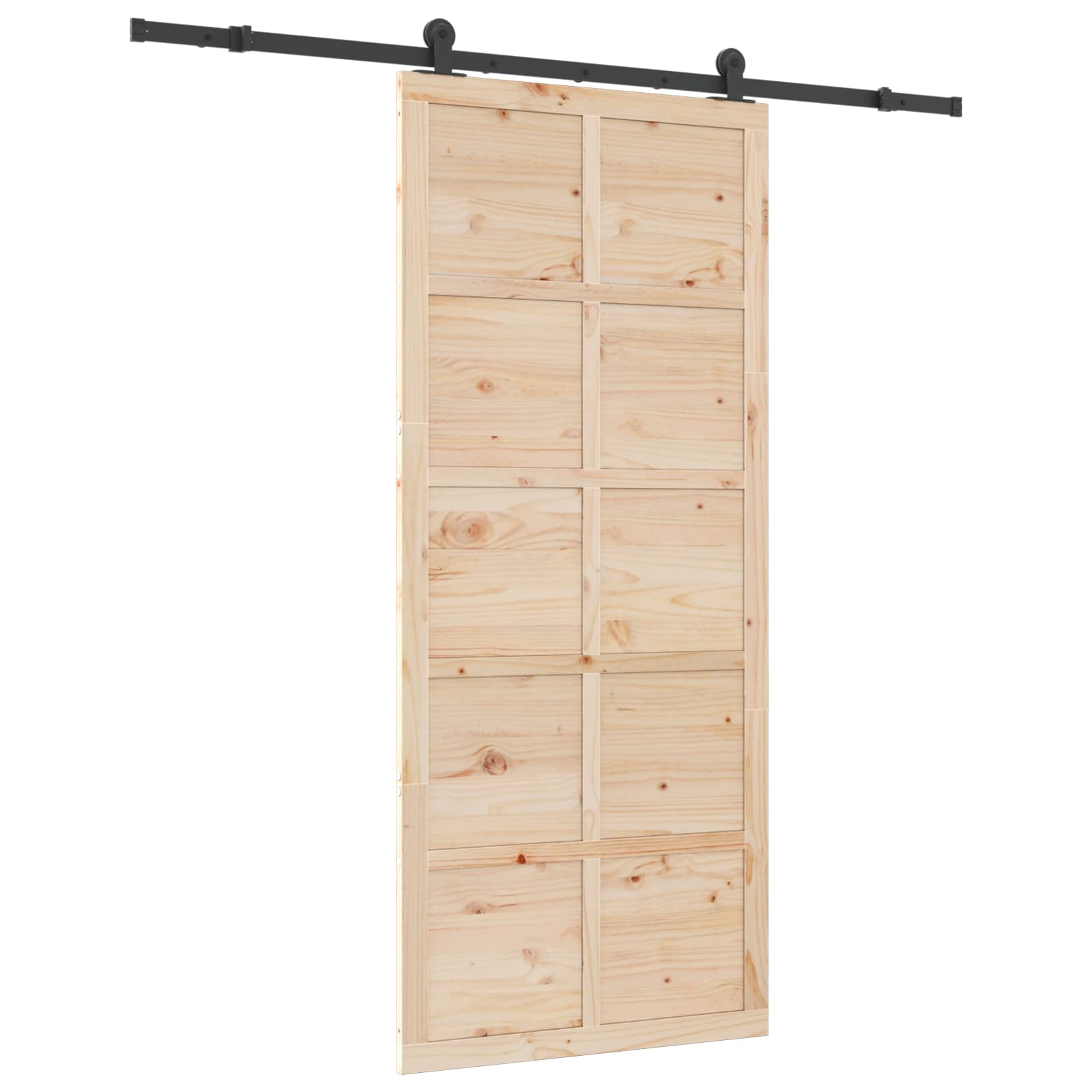 Schiebetür Natur 80 x 208 cm Massives Kiefernholz