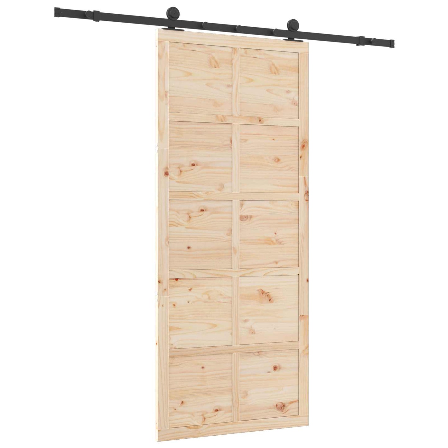 Schiebetür Natur 80 x 208 cm Massives Kiefernholz