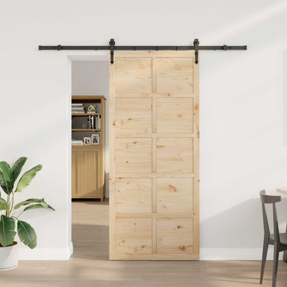 Schiebetür Natur 100 x 208 cm Massives Kiefernholz