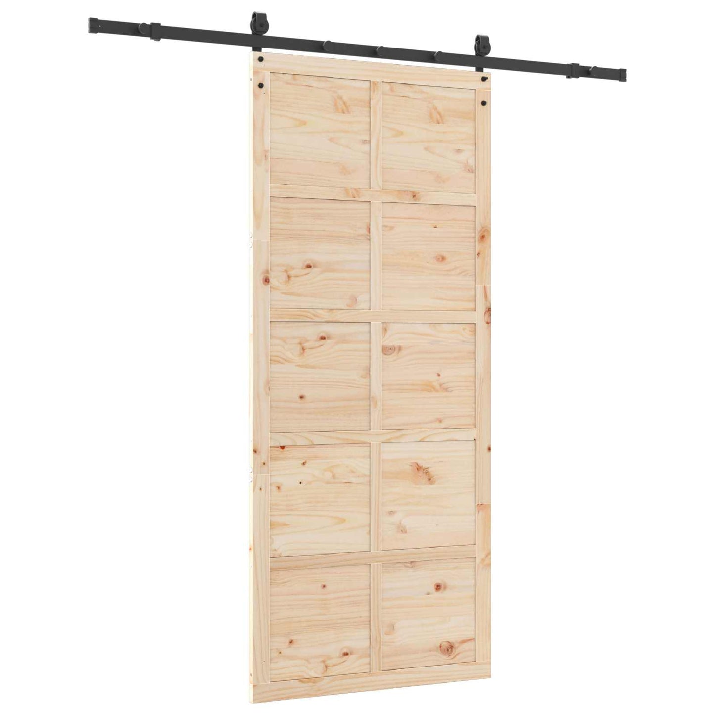 Schiebetür Natur 80 x 208 cm Massives Kiefernholz