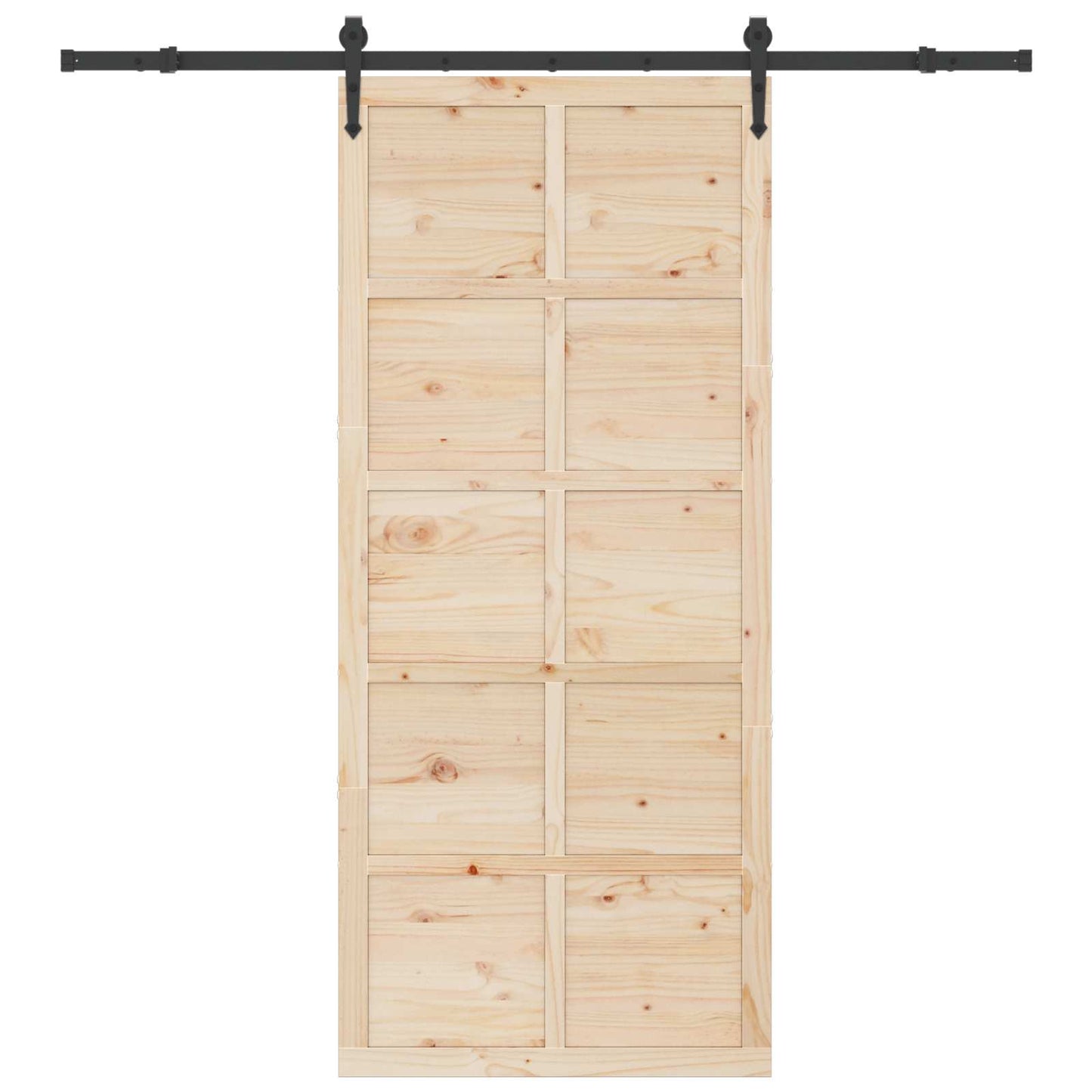 Schiebetür Natur 80 x 208 cm Massives Kiefernholz