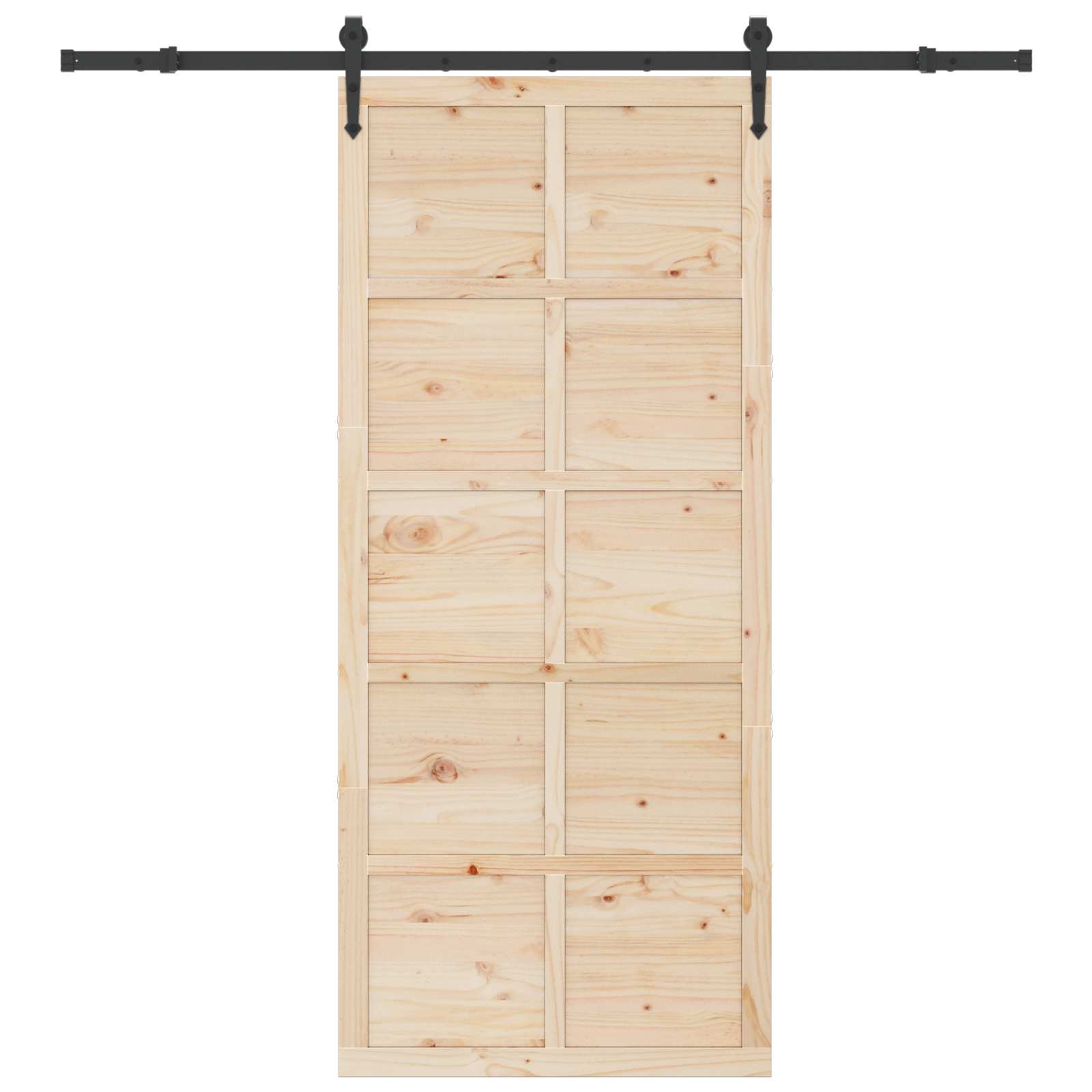 Schiebetür Natur 80 x 208 cm Massives Kiefernholz