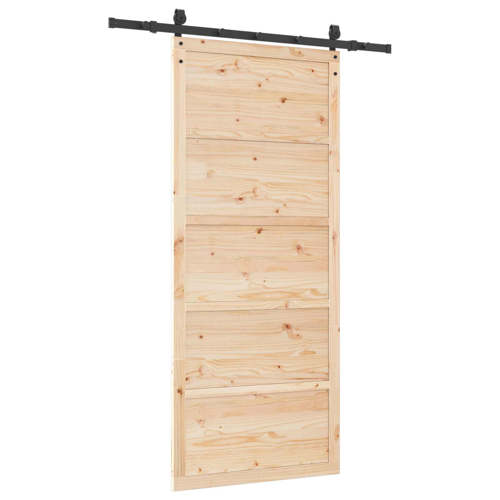 Schiebetür Natur 80 x 208 cm Massives Kiefernholz