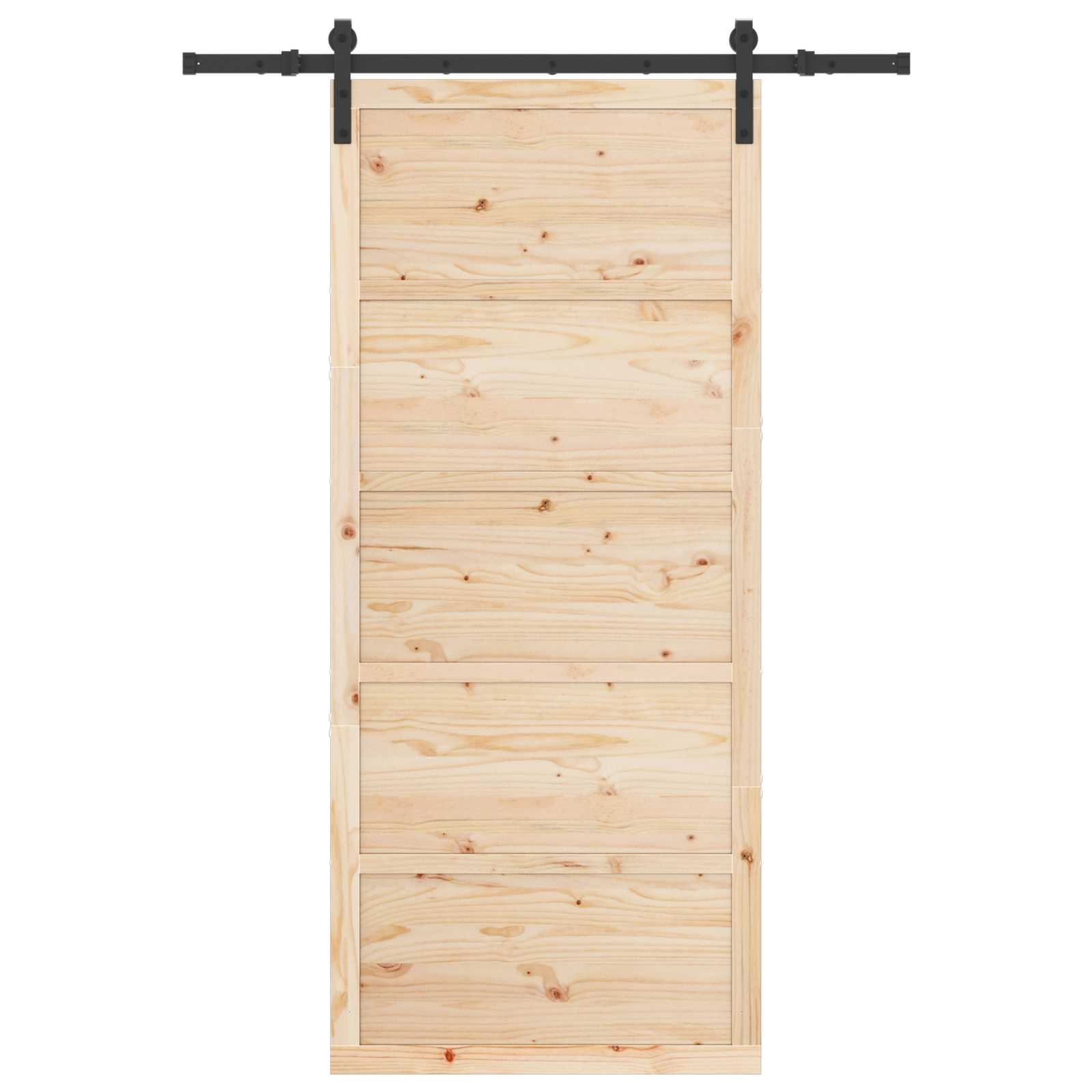 Schiebetür Natur 80 x 208 cm Massives Kiefernholz