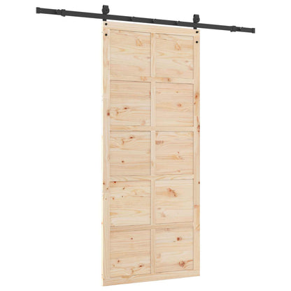 Schiebetür Natur 100 x 208 cm Massives Kiefernholz