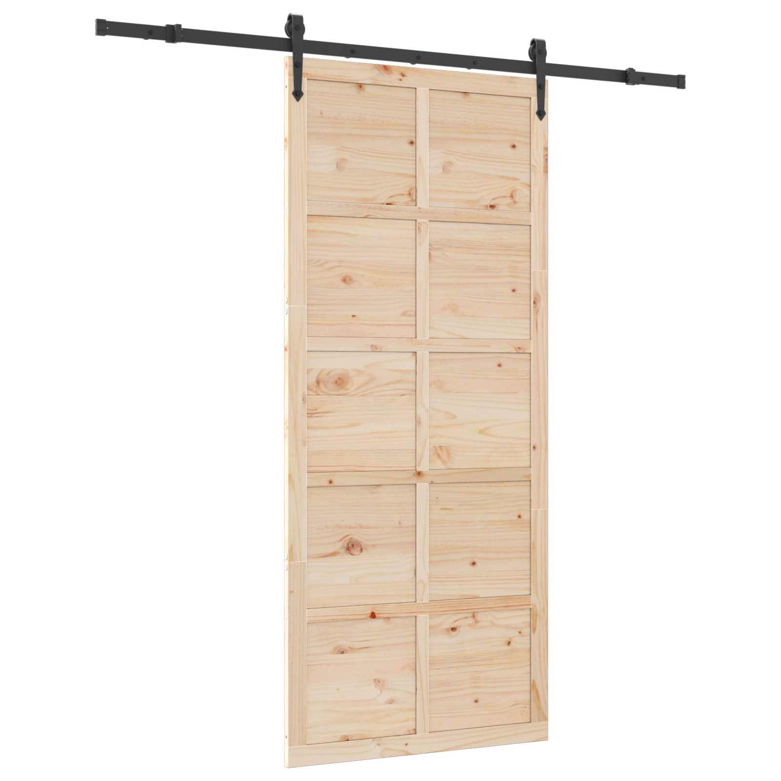 Schiebetür Natur 80 x 208 cm Massives Kiefernholz