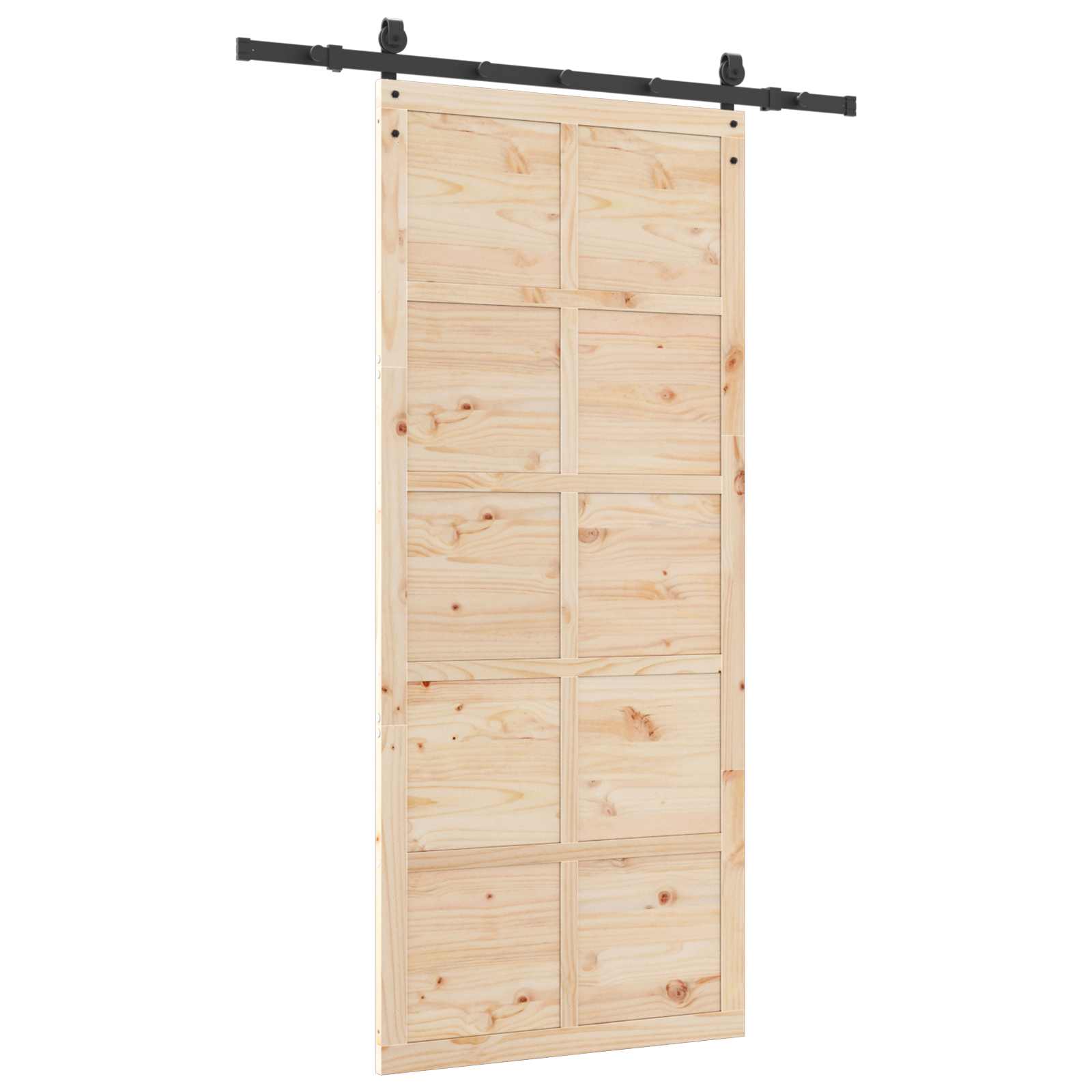 Schiebetür Natur 80 x 208 cm Massives Kiefernholz