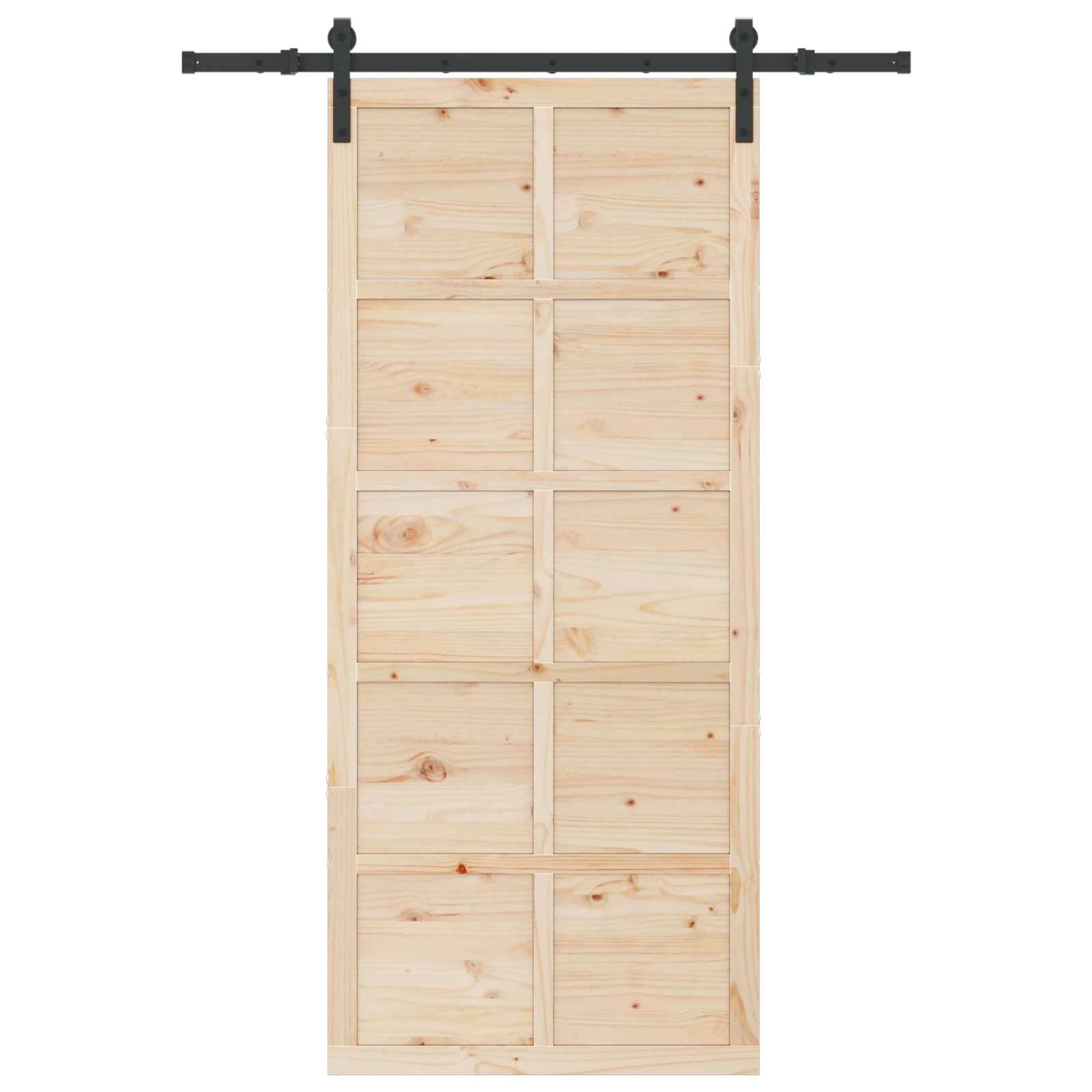 Schiebetür Natur 80 x 208 cm Massives Kiefernholz