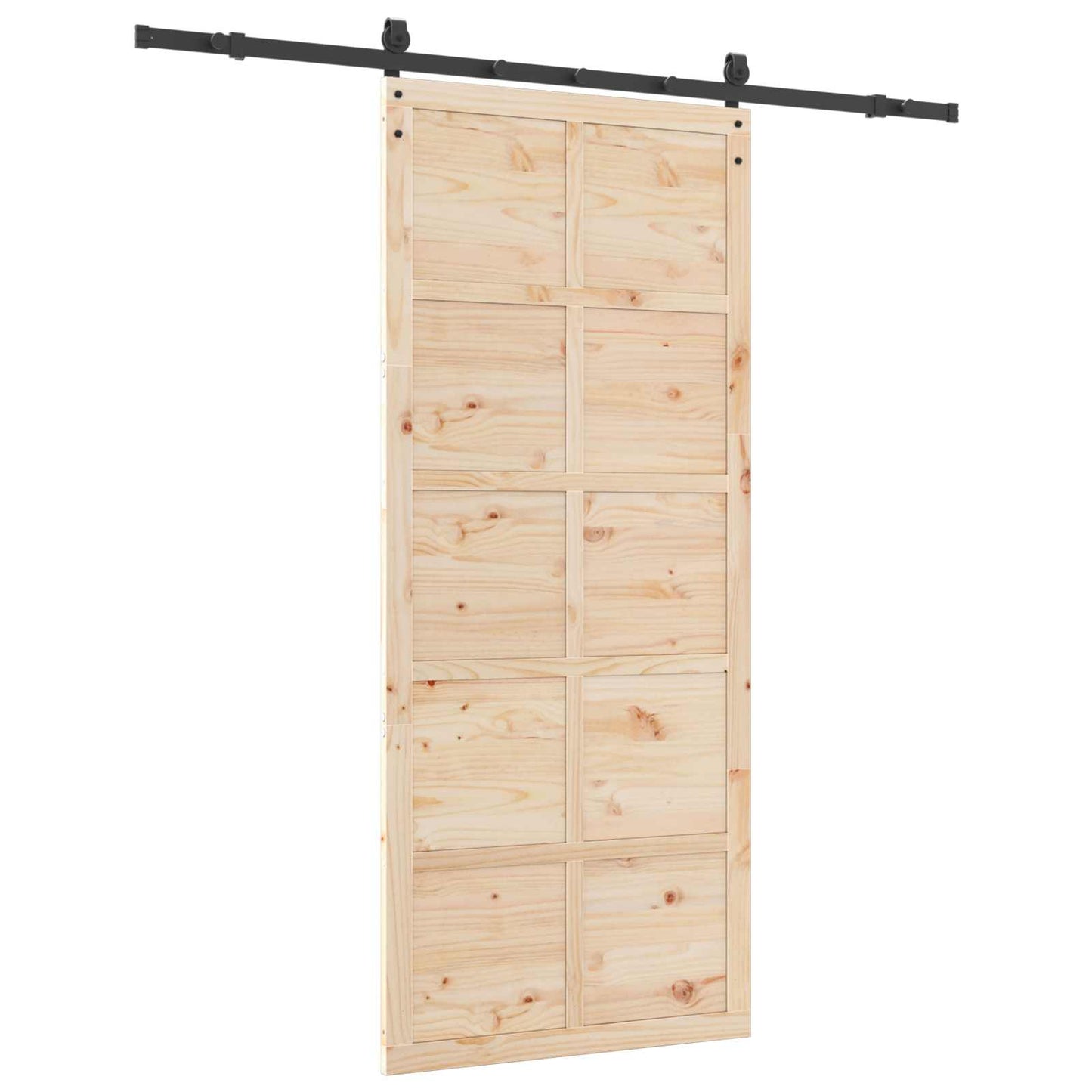 Schiebetür Natur 80 x 208 cm Massives Kiefernholz