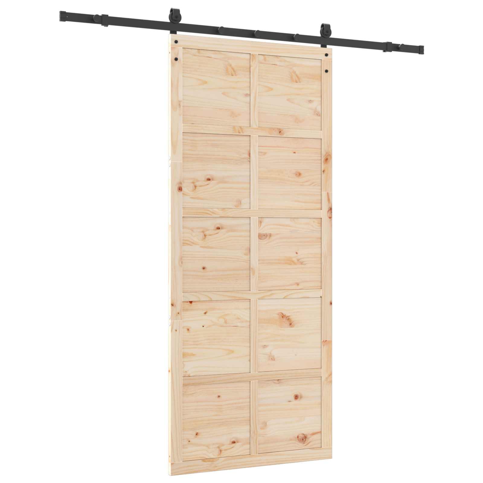 Schiebetür Natur 80 x 208 cm Massives Kiefernholz