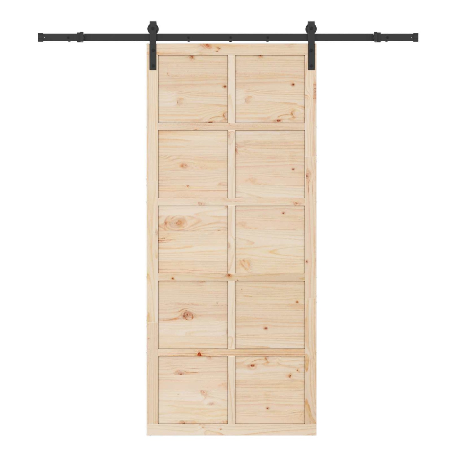Schiebetür Natur 80 x 208 cm Massives Kiefernholz
