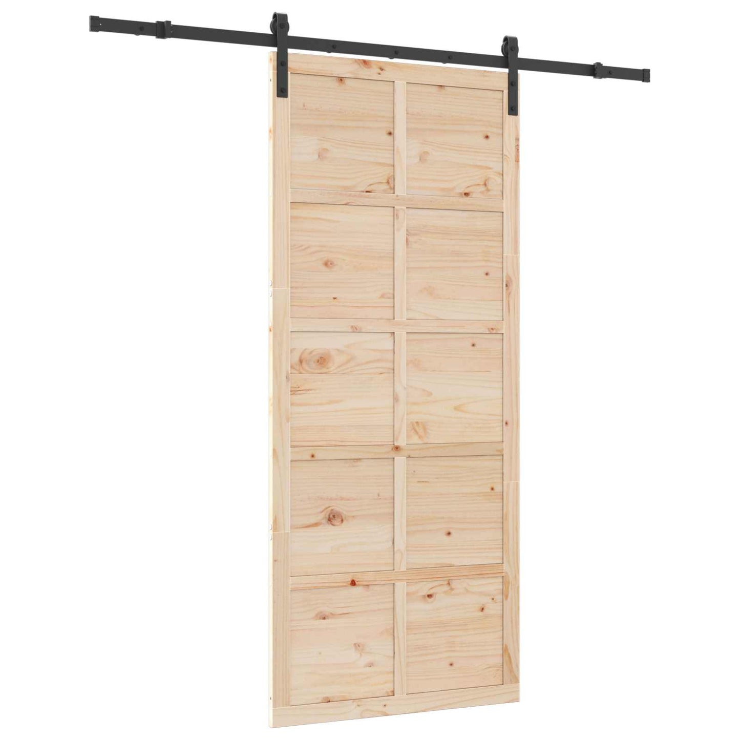Schiebetür Natur 80 x 208 cm Massives Kiefernholz