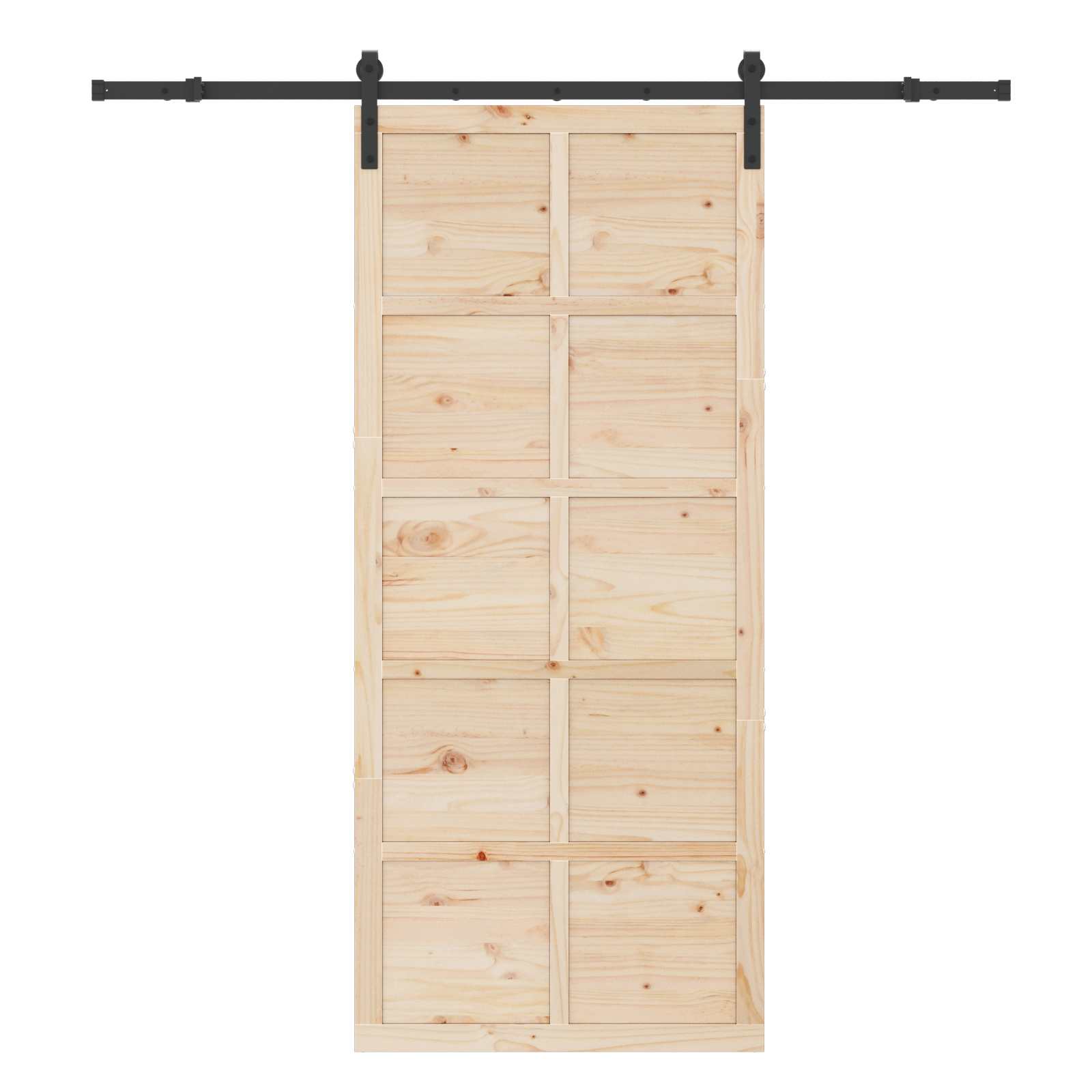 Schiebetür Natur 80 x 208 cm Massives Kiefernholz