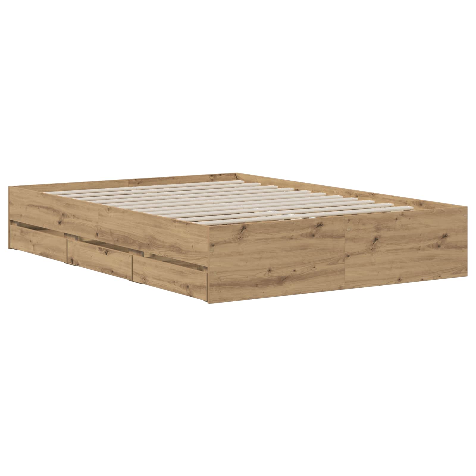 Bettgestell mit Stauraum Artisan-Eiche 160 x 200 cm