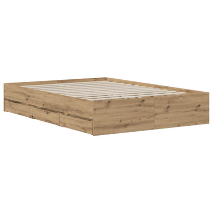 Bettgestell mit Stauraum Artisan-Eiche 150 x 200 cm