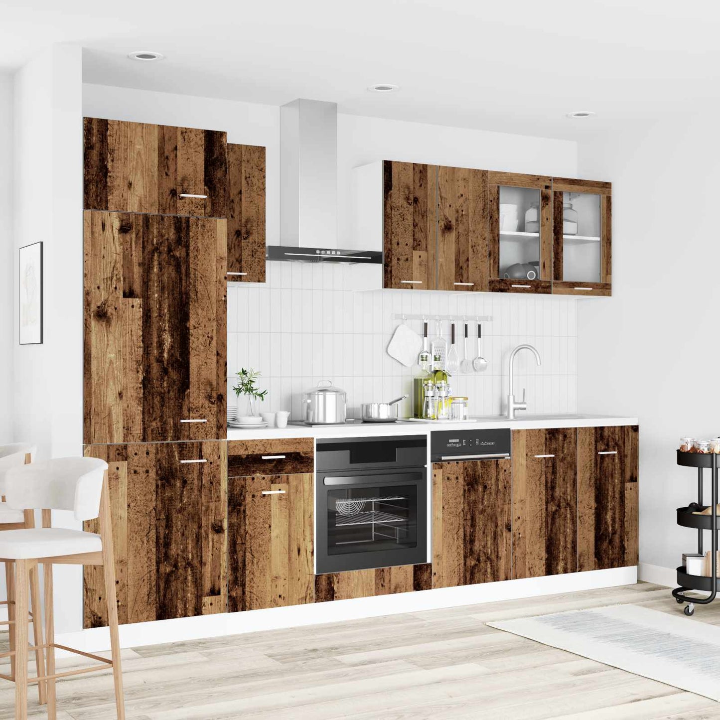 Kücheneinheit Lyon 8 pcs Altholz Holzwerkstoff