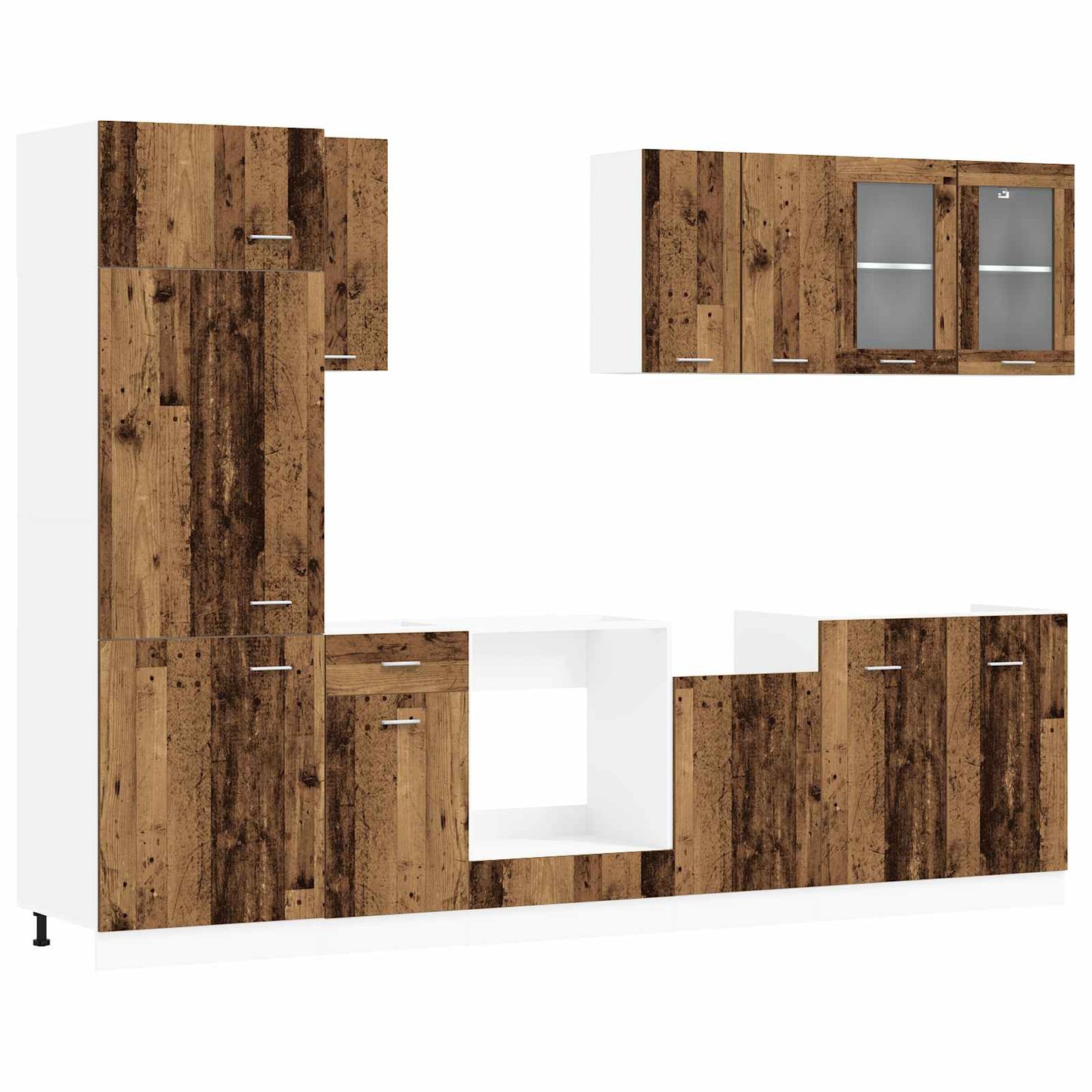 Kücheneinheit Lyon 8 pcs Altholz Holzwerkstoff
