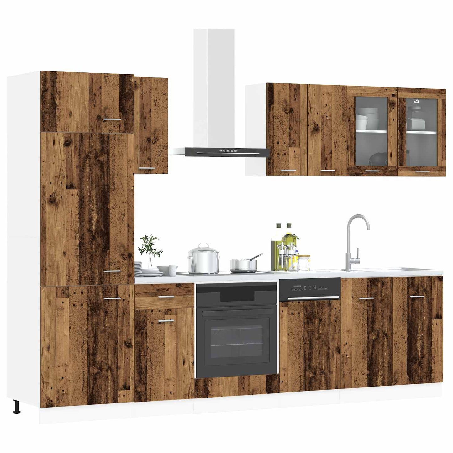 Kücheneinheit Lyon 8 pcs Altholz Holzwerkstoff