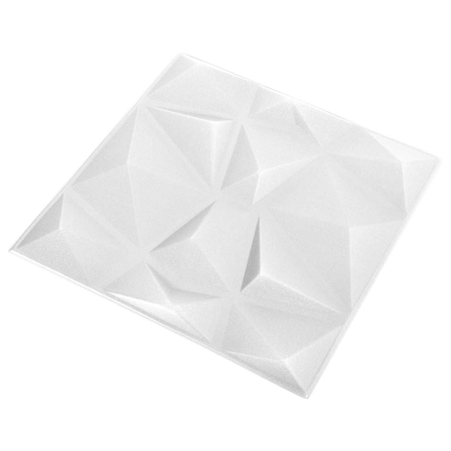 Wandpaneele 24 stk. 50 x 50 cm Diamant Weiß XPS Schaum