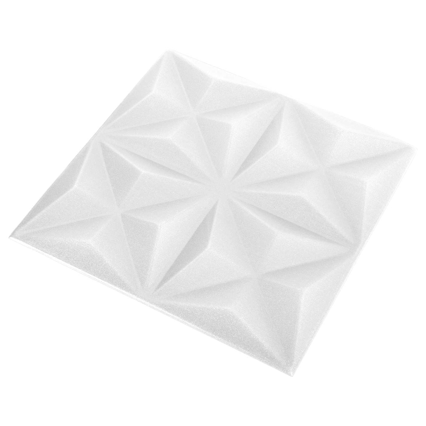 Wandpaneele 48 stk. 50 x 50 cm Origami Weiß XPS Schaum