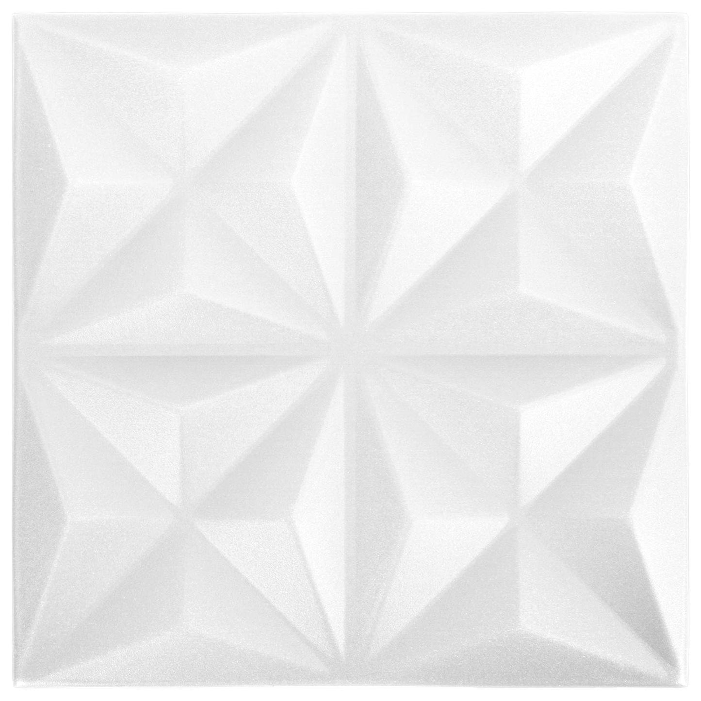 Wandpaneele 48 stk. 50 x 50 cm Origami Weiß XPS Schaum