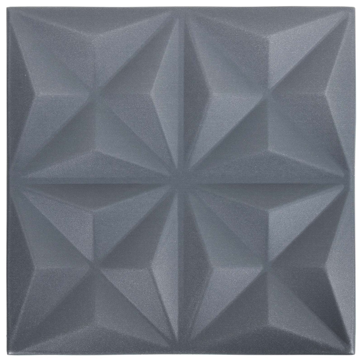 Wandpaneele 12 stk. 50 x 50 cm Origami Grau XPS Schaum