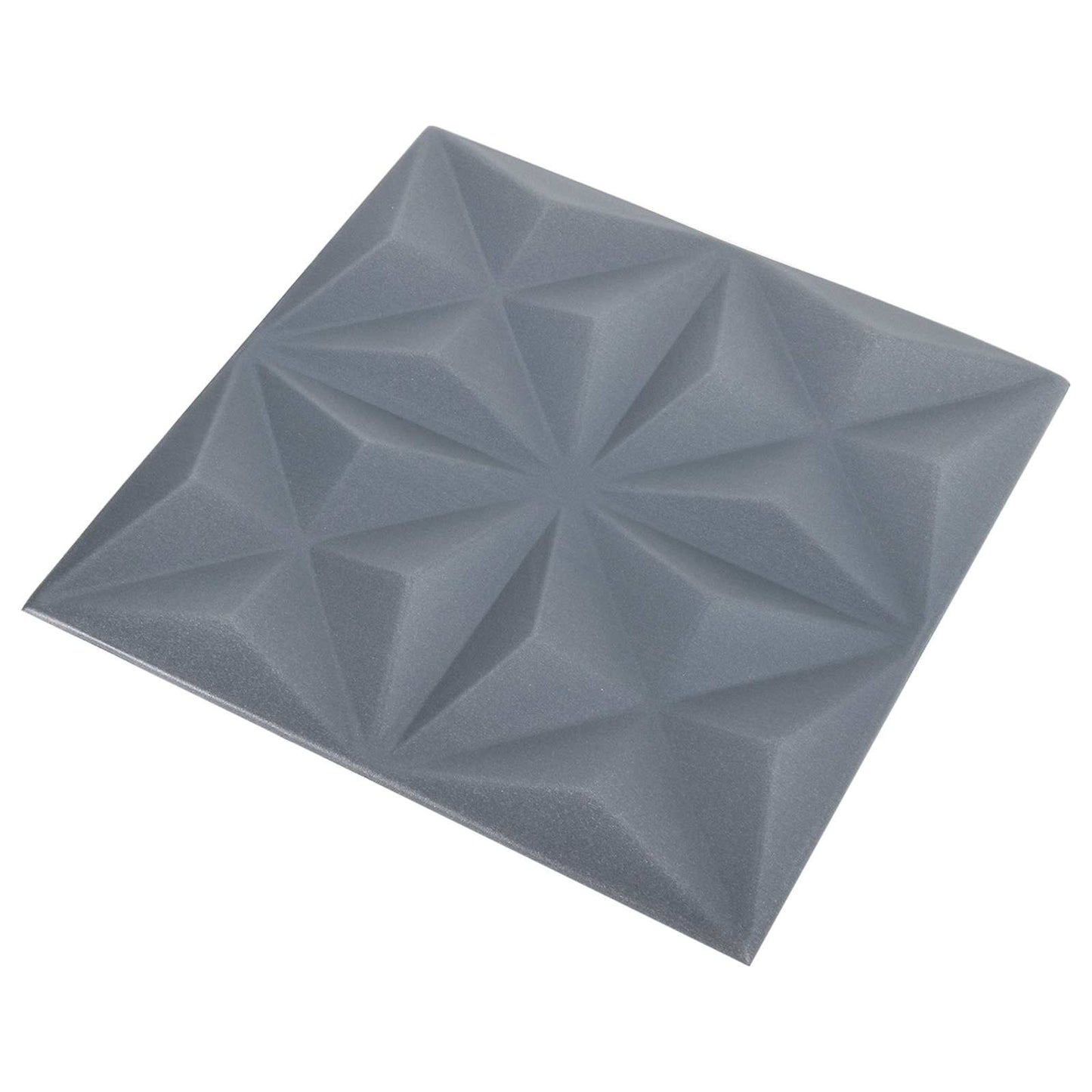 Wandpaneele 24 stk. 50 x 50 cm Origami Grau XPS Schaum