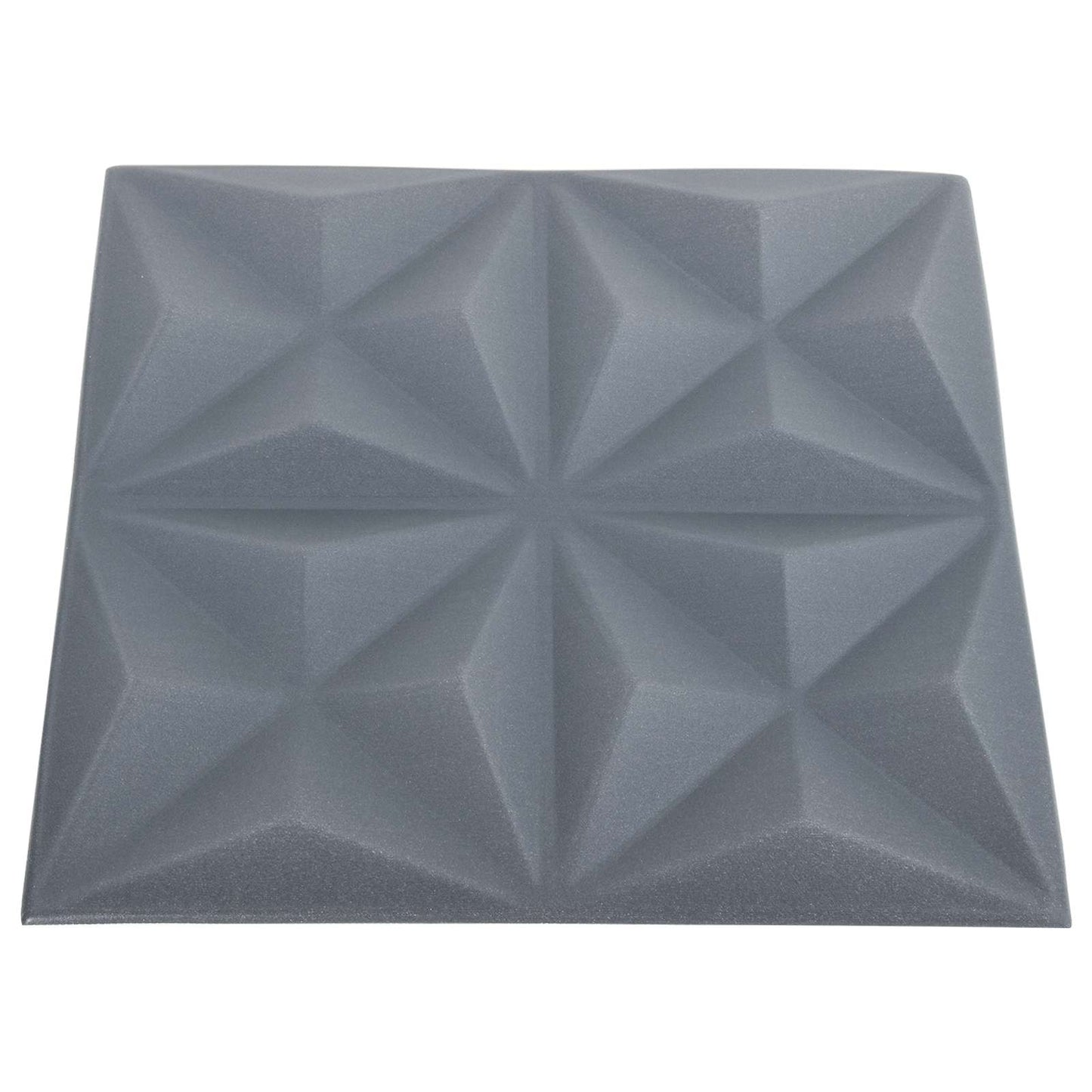 Wandpaneele 24 stk. 50 x 50 cm Origami Grau XPS Schaum