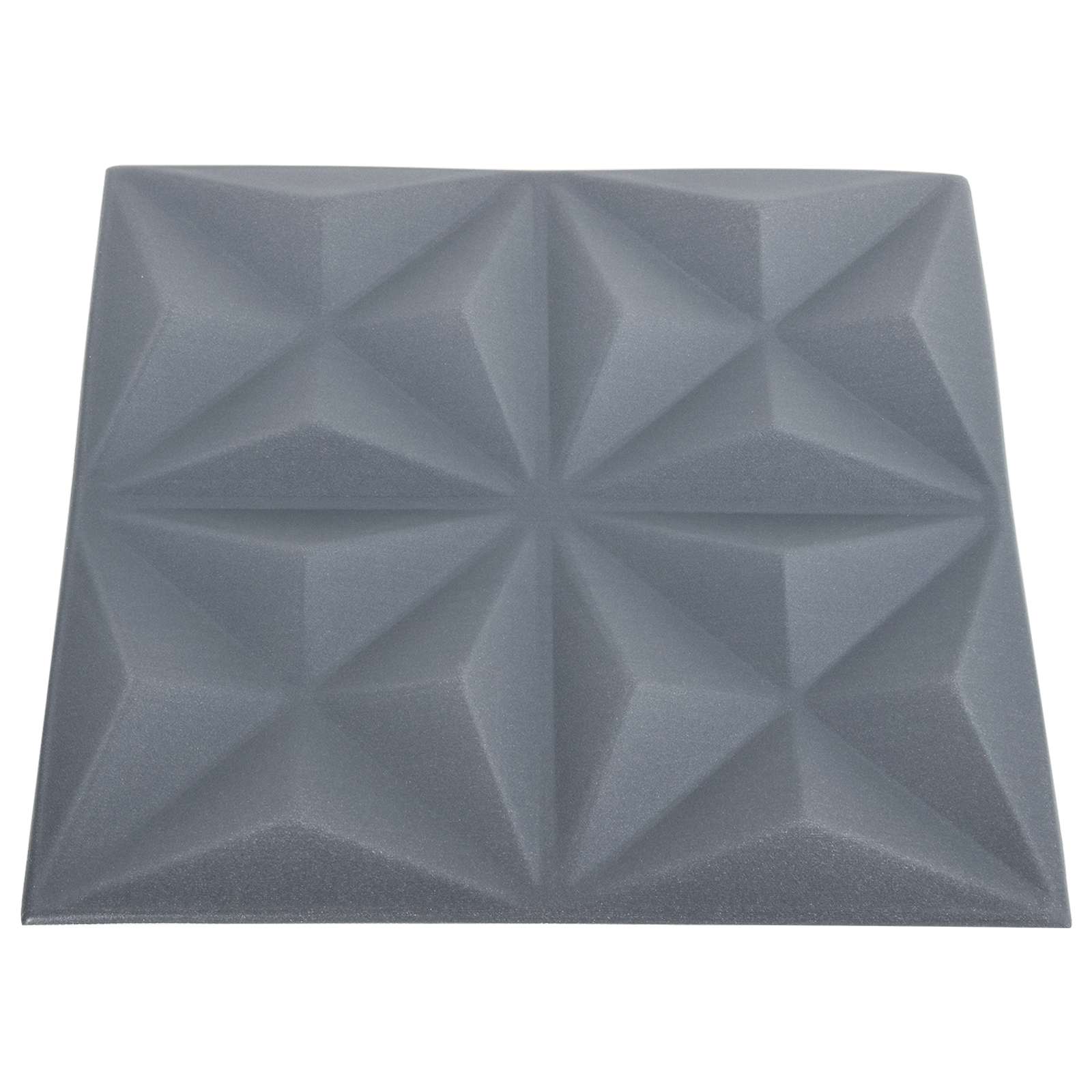 Wandpaneele 24 stk. 50 x 50 cm Origami Grau XPS Schaum